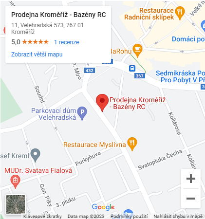Mapa Kroměříž